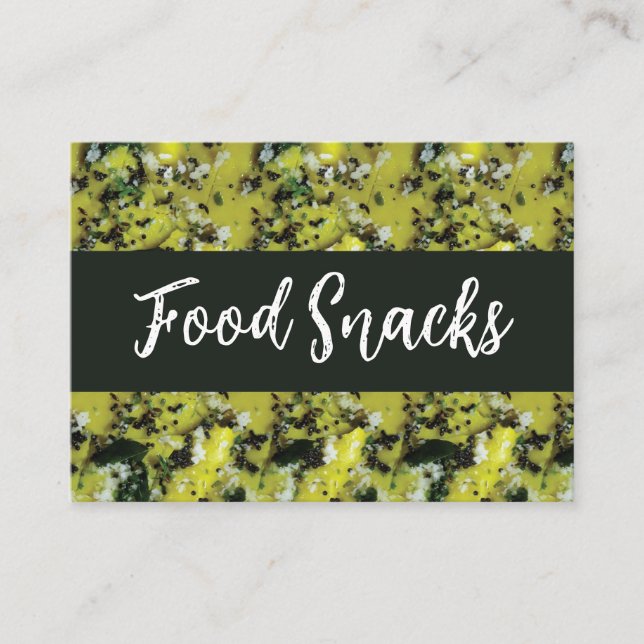 Indiska Snacks Dhokla Breakfast Food Visitkort (Framsida)