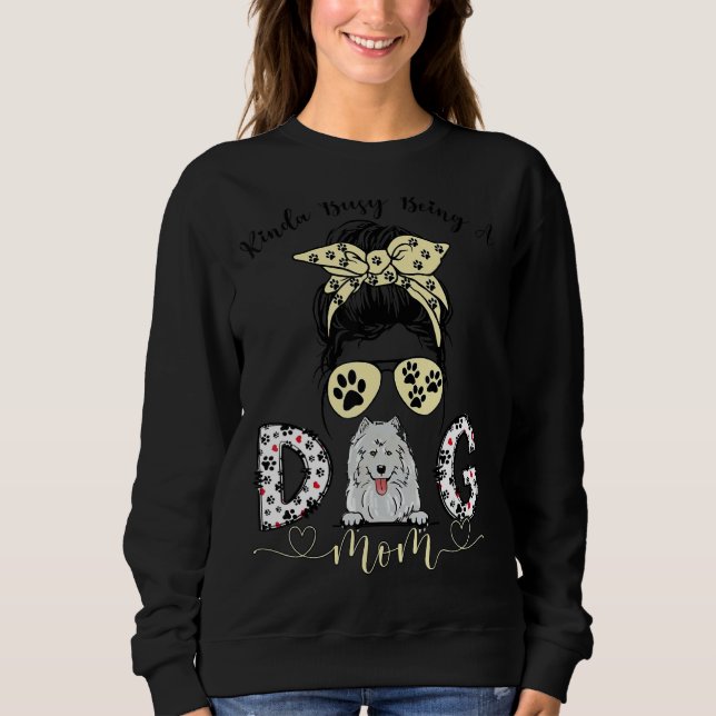 Indiska Spitz Hundar Kinda Busy är en  i Mamma T Shirt (Framsida)