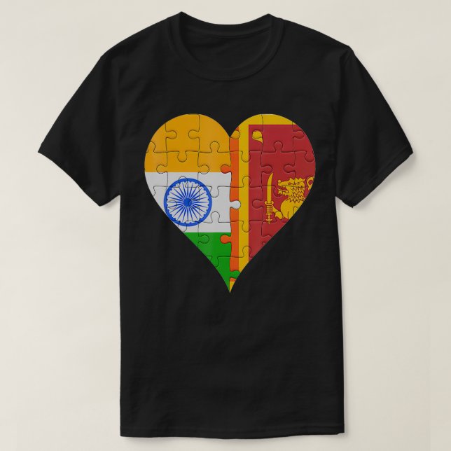 Indiska Sri Lankan Flagga american T Shirt (Design framsida)