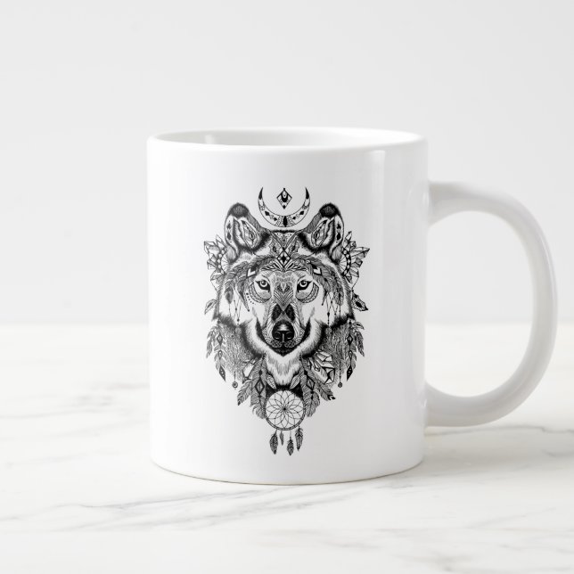 Indiska stambokens Varg Jumbo Mugg (Höger)