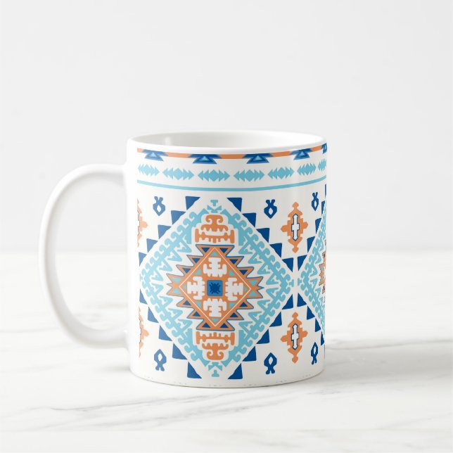 Indiska stammen Matta Ornament Mönster Kaffemugg (Vänster)