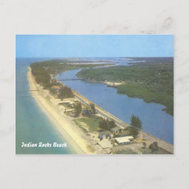 Indiska Sten Beach, Florida, vintage strand scen Vykort