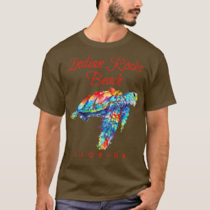 Indiska Sten Beach Florida Watercolor Sea Turtle T Shirt