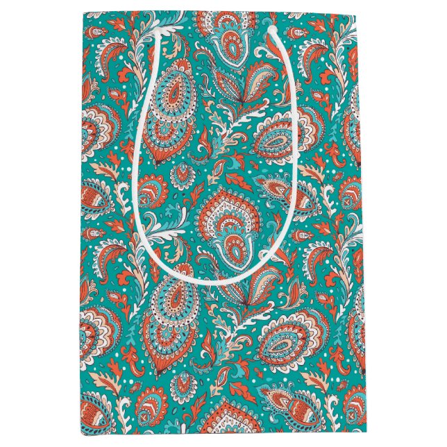 Indiska stil paisley-blommigten, sömlös mönster (Framsidan)