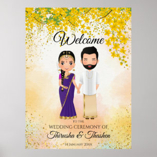 Indiska sydindiska bröllop tamil Telugu indiska pa Poster