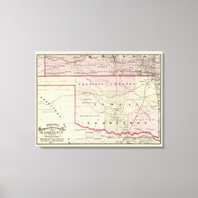 Indiska territoriet canvastryck (Framsida)