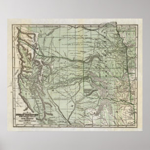 Indiska territoriet, norra Texas och New mexico Poster