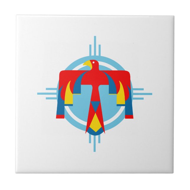 Indiska thunderfågeln kakelplatta (Framsidan)