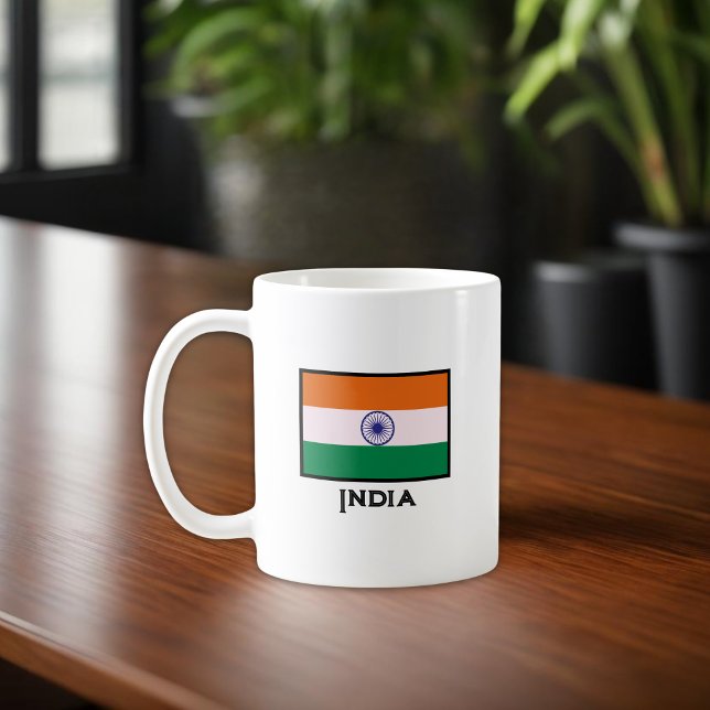 Indiska tricolor Tiranga Kaffemugg (Skapare uppladdad)