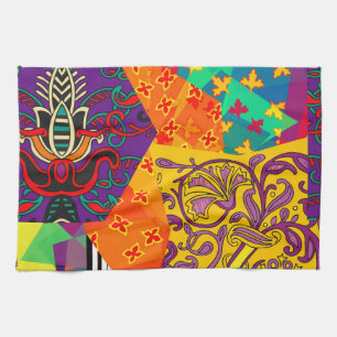 Indiska turkiska Festive Patchwork Mandala Kökshandduk