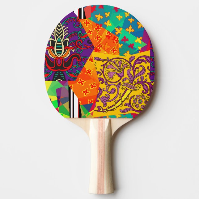 Indiska turkiska Festive Patchwork Mandala Pingisracket (Framsidan)