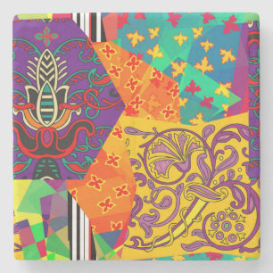 Indiska turkiska Festive Patchwork Mandala Stenunderlägg