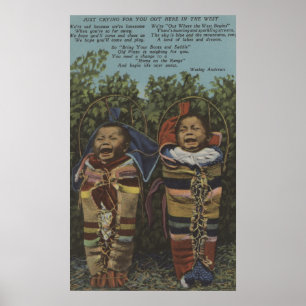 Indiska Twillingar i Paposes och "Gråter bara �" Poster