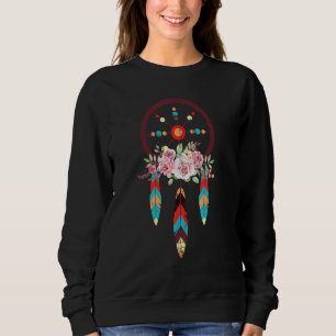 Indiska ursprungsbefolkningen Blommigt Dreamcatche T Shirt