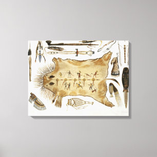 Indiska Utensils och Arm, platta 21 från volym 2 o Canvastryck