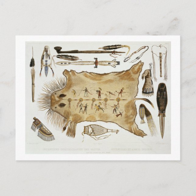 Indiska Utensils och Arm, platta 21 från volym 2 o Vykort (Framsida)