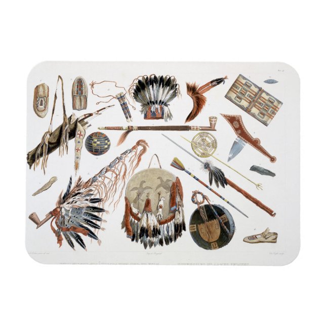 Indiska Utensils och Arm, platta 48 från volym 2 o Magnet (Horisontell)