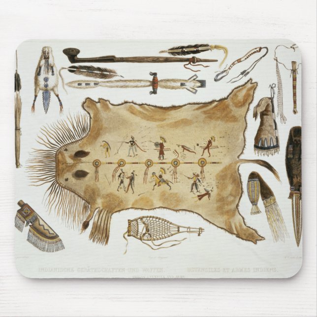 Indiska Utensils och ärmar, pläterar 21 från nolla Musmatta (Framsidan)