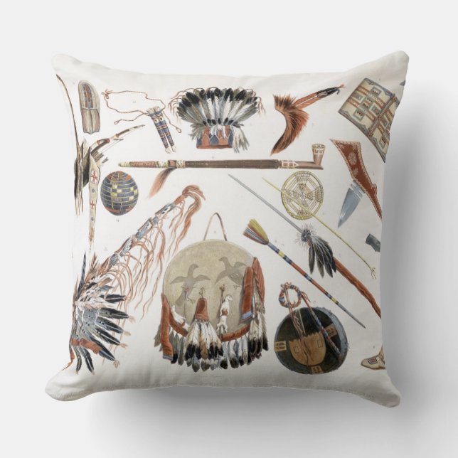 Indiska Utensils och ärmar, pläterar 48 från nolla Kudde (Framsida)