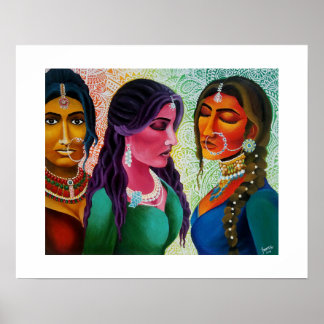 Indiska vackra Brides-bilder Poster