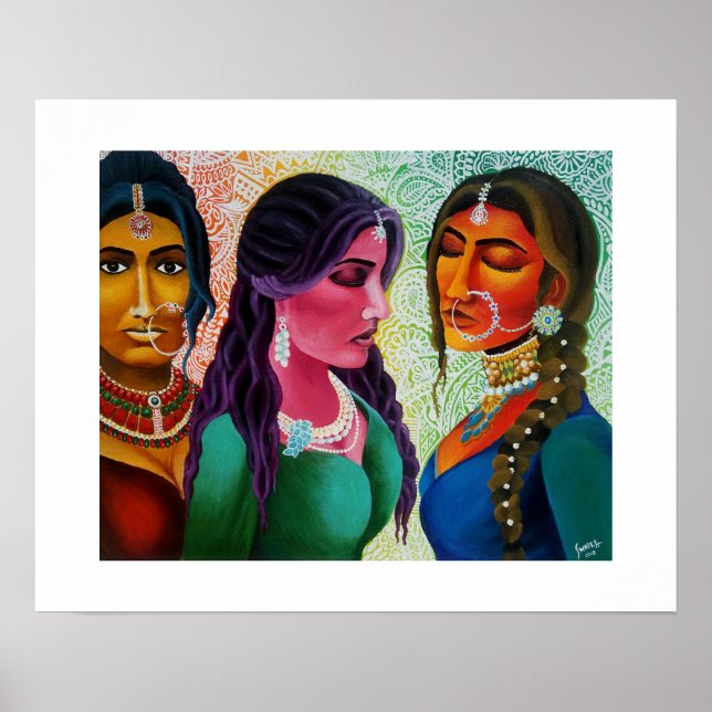 Indiska vackra Brides-bilder Poster (Framsidan)