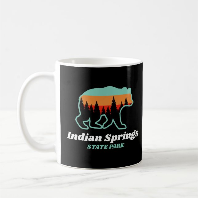 Indiska Vår State Park Georgia GA Bear Retro Kaffemugg (Vänster)