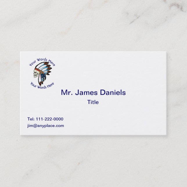 Indiskt Affärskort Visitkort (Framsida)