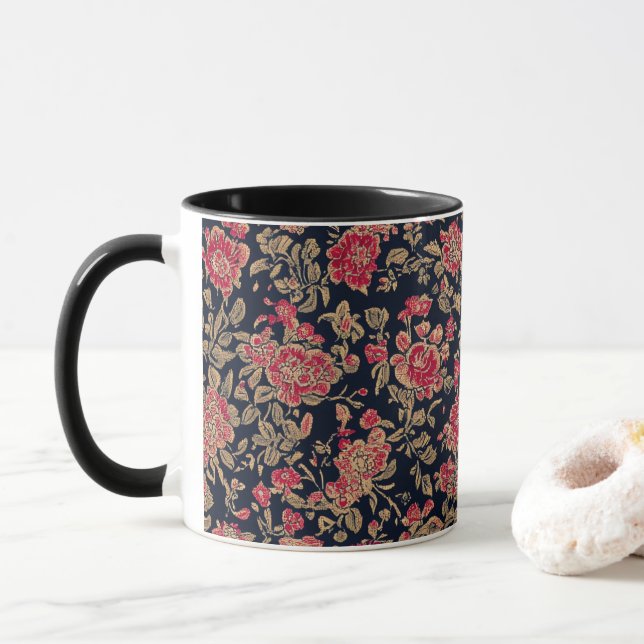 Indiskt Blommönster Mugg (Med munk)