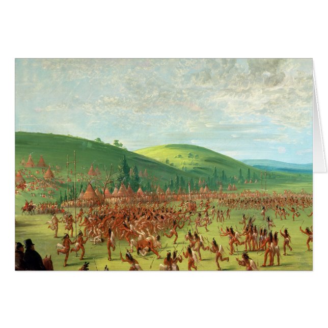 Indiskt bollspel hälsningskort (Framsidan Horizontal)