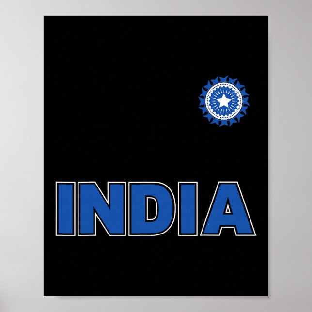 Indiskt cricket (orange dräkt) poster (Framsidan)