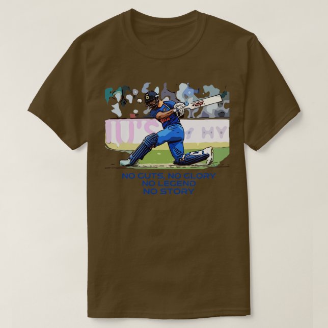 Indiskt cricket Team1 T Shirt (Design framsida)