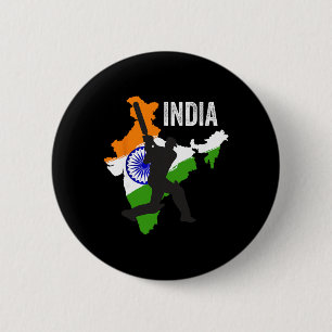 Indiskt crickettröja Indien Cricket Team Älskare S Knapp