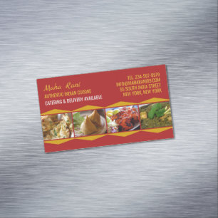 Indiskt Cuisine Magnetiska Visitkort