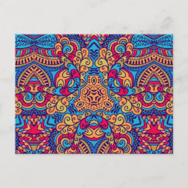 Indiskt Dröm Kalejdoskop Vykort