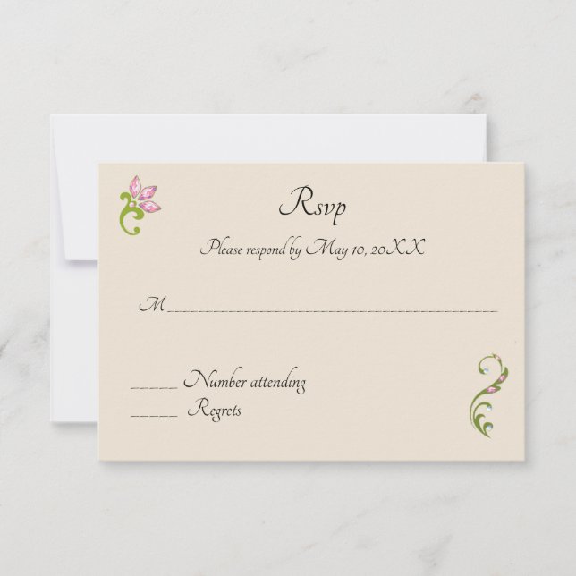 Indiskt hinduisk påfågel bröllopsinbjudan Rsvp OSA Kort (Framsida)