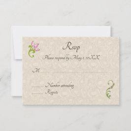 Indiskt hinduiskt påfågelbröllopsinbjudan rsvp OSA kort