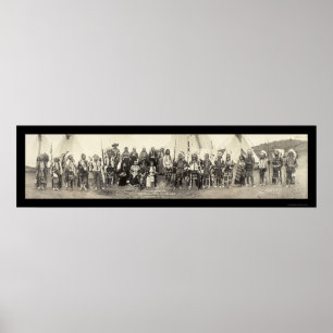 Indiskt hundraårs- musikbandfoto 1911 poster