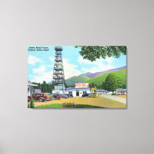 Indiskt huvud och indisk huvud, Torn-vy Canvastryck