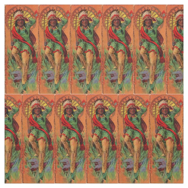 Indiskt illustrationtryck 1919 för indian tyg (Provkarta)