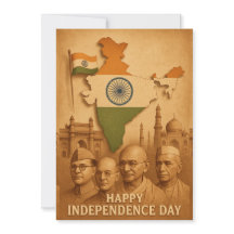 Indiskt Independence day-kort