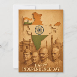 Indiskt Independence day-kort