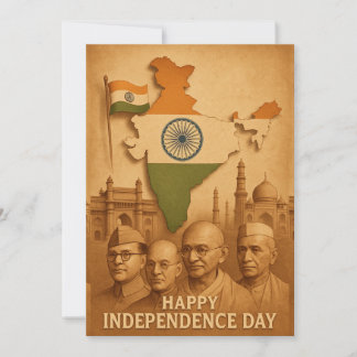 Indiskt Independence day-kort