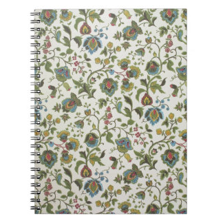 Indiskt inspirerad tapet med blomsterdesign, 1965- anteckningsbok med spiral