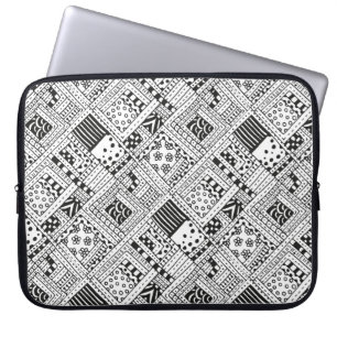 Indiskt mönsterklotter laptop fodral