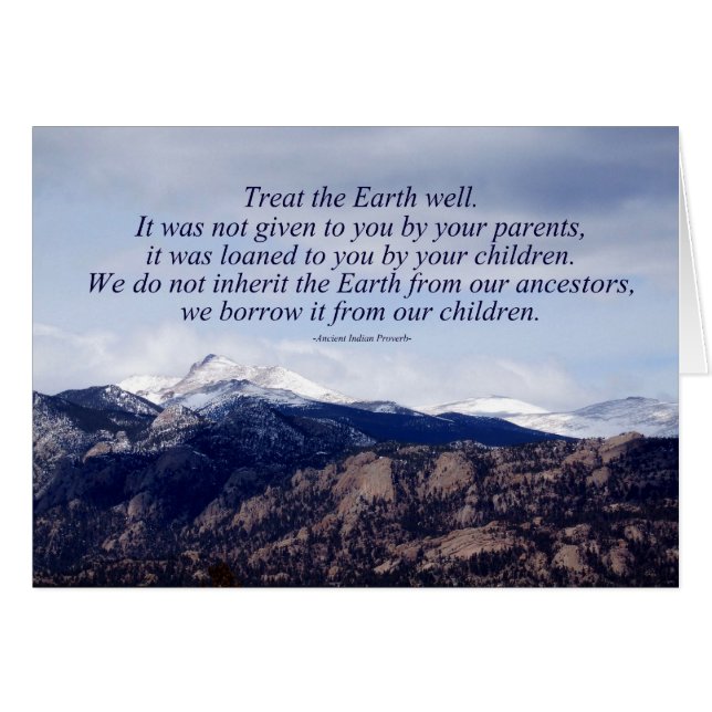 Indiskt ordspråk hälsningskort (Framsidan Horizontal)