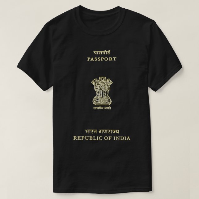 Indiskt passtäcke,indisk turistgåva,indiskt F T Shirt (Design framsida)