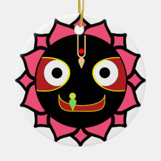 Indiskt roligt Krishna motiv Julgransprydnad Keramik