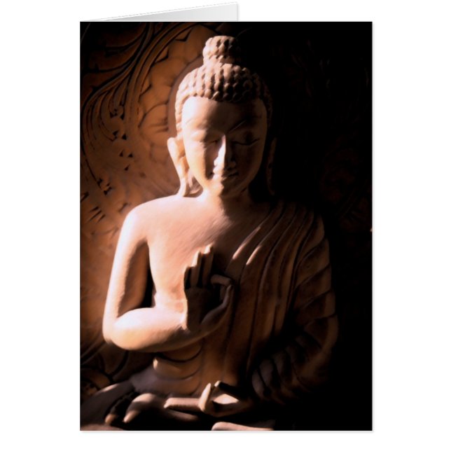 Indiskt snida av Buddha Hälsningskort (Framsidan)