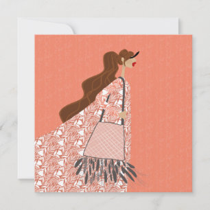 Indiskt sommar boho utseende illustration konstkor inbjudningar