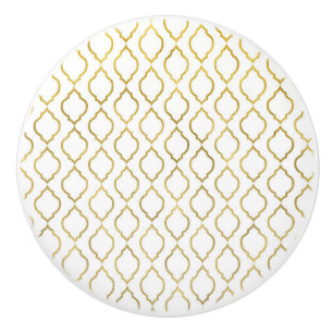 Indiskt tema guld & White Arabian Moroccan Glam Knopp